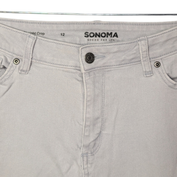 Sonoma Women's Gray Wash Straight Crop Jeans Size 12 🌟 - Picture 4 of 12